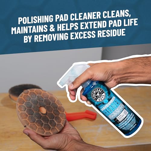 Chemical Guys, Hex-Logic Buffing Pad Sampler Kit with Cleaner, 6.5 in, 4-Pc - size: 6.5"