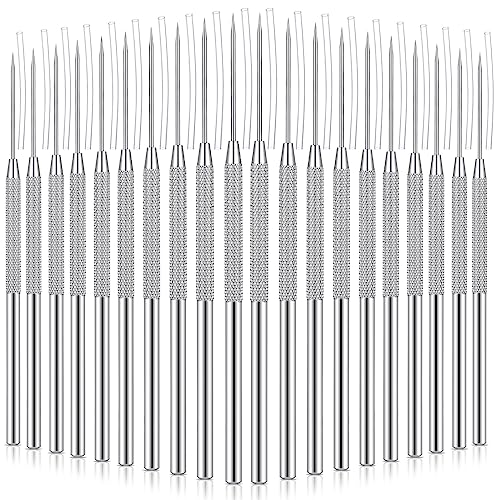 Lasnten 20 Pcs Clay Needle Tool Set, Stainless Steel Pottery Tools