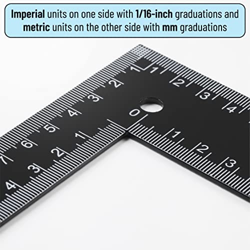 Mr. Pen- Metal Carpenter Square, 8 x 12 Inch - color: Black