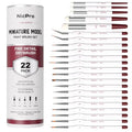 Nicpro Miniature Paint Brushes Drybrush - 22PCS Model Paint Brush Set - size: 22 PCS
