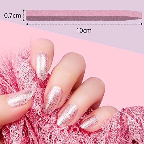 Mudder 20 Pcs Stone Nail File Pumice Stick for Nail Buffing Tool,4 Colors - color: 4 Colors