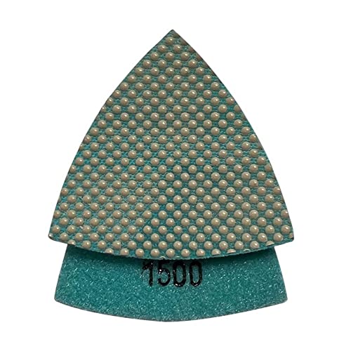 3" Triangular Grinding Pad for Oscillation Multi-Tool, 1500 Diamond Grit - size: 3" Hook & Loop, style: #1500 Grit