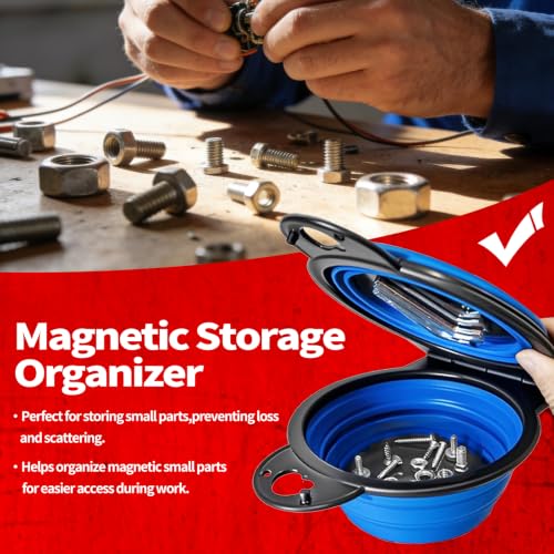 Magnetic Trays, Magnetic Bowl for Screws, Magnetic Tool Tray (blue2.0) - style: blue2.0