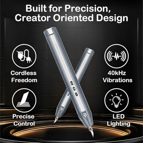 Hanboost C1 Professional Wireless Ultrasonic Craft Cutter Kit, Multi-Material Compatible for DIY Projects (Lite)