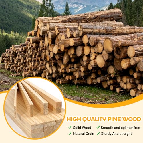 Wood Strips 1/4"x 1" x 17.5", 20 PCS Wood Planks Slats Trim for Wall - size: 1/4x1x17.5 inch-20 PCS