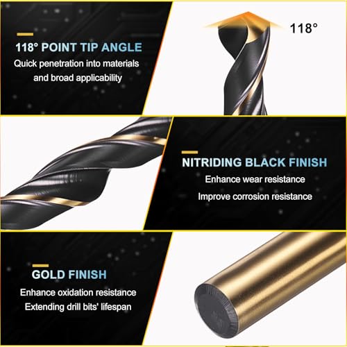 PATIKIL 4mm Drill Bit 4341 High-Speed Steel 118° for Thin Metal 4 Pack - size: 4mm