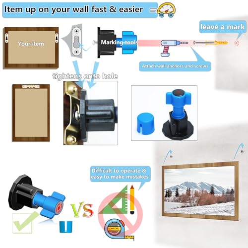 Keyhole Slot Marker with Level for Mark Nail Hole Picture Location