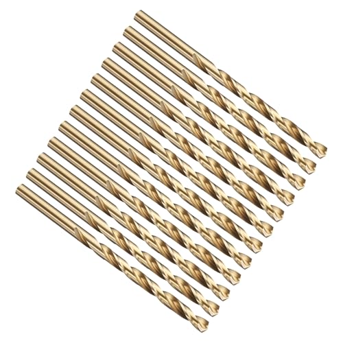 PATIKIL #14 Drill Bit Micro M2 High-Speed Steel 135° Gold Finish 12Pcs - size: #14