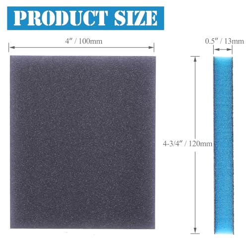 16Pcs 150 Grit Sanding Sponge, Jamiikury Sanding Blocks Washable and Reusable, Wet Dry Sandpaper Sponge for Wood Metal Furniture Paint and Drywall - size: 150 Grits
