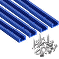 Vibit 4 Pcs 36" Aluminum T Track with Predrilled Mounting Holes & Screws - size: 4 PCS-36 Inch
