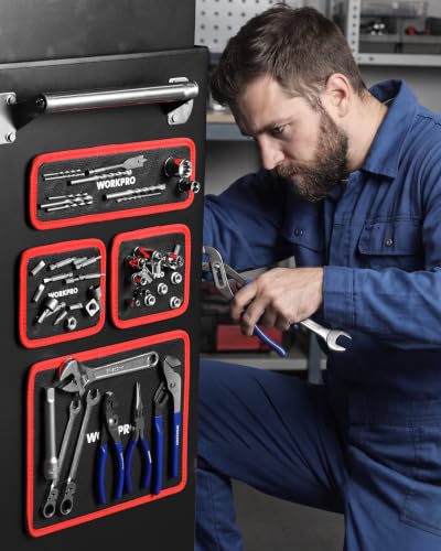WORKPRO 4-Piece Magnetic Tool Mat - size: 4pc