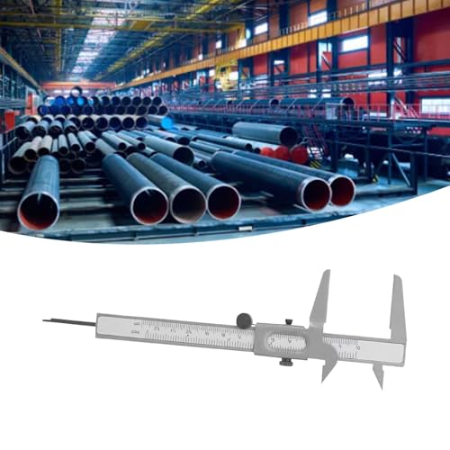 Manual Vernier Caliper Measuring Tool Micrometer Gauge Metal 5 Inch for Dimensional Measurement Machining Woodworking Engineering