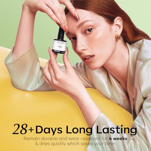 modelones Green Gel Nail Polish Set, 6 Colors Cat Eye Giltter with Magnet - color: A-1-Emerald Lime