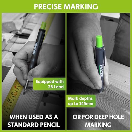 Tracer Construction Pencil Kit - Carpenter Pencils w/Markers - 5pc Set - style: 5pc Set
