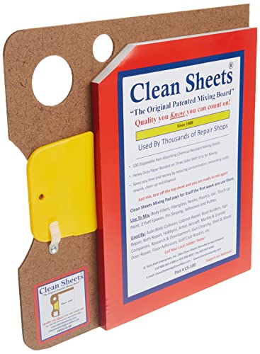 Clean Sheets - CLN-CS100 Superior Mixing Pad (12x12) - 100 Disposable Sheets for Toughest Job, Clear (Pack of 2) - size: 1 Count (Pack of 2)