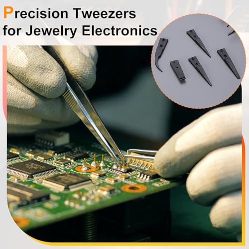 HARFINGTON Tweezers Replacement Tip Set Model 00 Anti Static Precision - style: 0