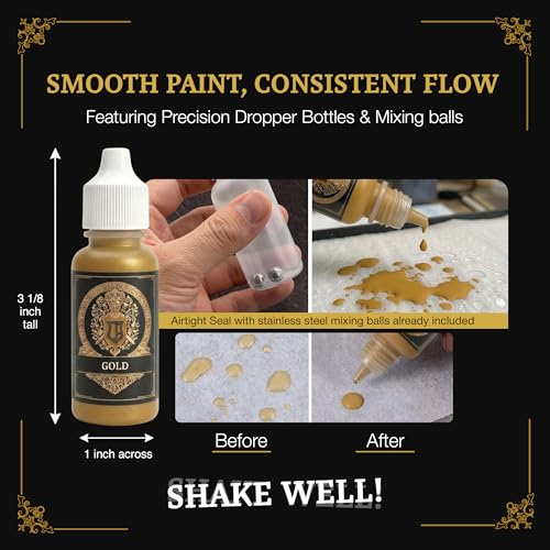 Ludus Bellum Miniature Paint Gold Color 18ml Precision Dropper Bottle - color: Gold