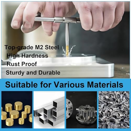 8Pcs Metric Tap & Drill Bit Set,M3×0.5 Spiral Point Thread Tap ﻿