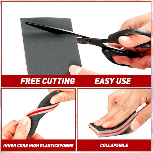 24 PCS Sanding Sponge Block 80 Grit Wet Dry Sandpaper for Wood Metal - color: 80g, size: 24 Pcs