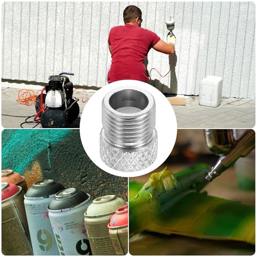 PATIKIL 1/8"BSP Male Air Brush Hose Adapter, 1 PCS 1/8"BSP Male M5 Fitting Conversion Adapter Nipple Metal Connector for Air Compressors