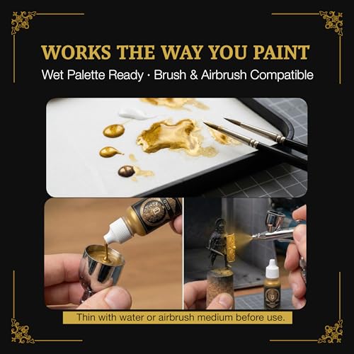 Ludus Bellum Miniature Paint Gold Color 18ml Precision Dropper Bottle - color: Gold