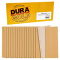 Dura-Gold Premium 1/2 Sheet Gold Sandpaper Sheets, 100 Grit (Box of 16) - size: 100-Grit