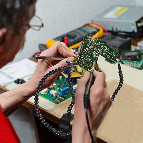 Toolour Helping Hands Soldering,Third Hand Tools,PCB Circuit Board Holder,Flexible Y-Shaped Arms with Non-Slip Desk Clamp Base for Electronics Repair Modeling Jewelry Assembly Hobby Craft Workshop