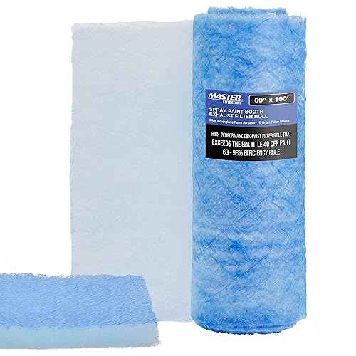 Master Airbrush Elite Paint Spray Booth Exhaust Filter Roll 60" x 100' - size: 60 inches x 100 Feet