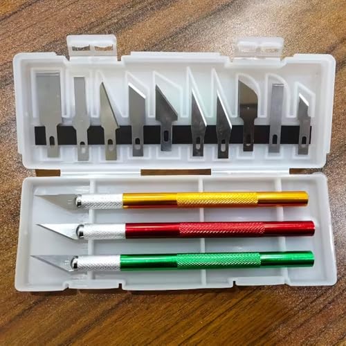 13-Piece Aluminum Alloy Engraving Tool Set – Perfect for DIY Manual Engraving, Stickers, Rubber Stamps, and Model Making