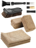 Fantasticlean 9PCS Car Detailing Brush Set, Interior Leather Cleaning - size: IT-ACS03-NT