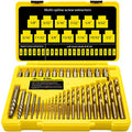 Topec 35-Piece Screw Extractor and Left Hand Drill Bits Set, Easy Out Screw Extractor Set with Reverse Drill Bits, Multi-Spline Extractors for Removing Broken Bolts and Stripped Screws - size: 35 Piece