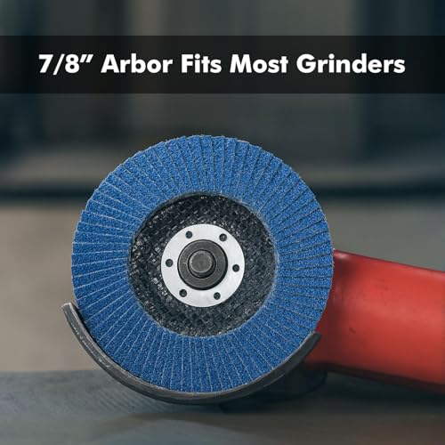25 Pack Strip & Flap Disc Combo Set for Angle Grinder Includes 6 Strip Discs and 19 Flap Discs (40/60/80/120 Grit), 4.5 Inch Grinding Wheels for Rust Removal, Paint Stripping, Weld Finishing on Metal - style: Finishing Prep