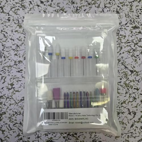 26pcs Nail Drill Bits Set, 3/32inch Professional Ceramic Diamond Safety Bits for Nail Drill, Cuticle Efile Nail Drill Bits, Remover Bits for Acrylic Gel Nail Tech Manicure Pedicure, Home Salon - color: Mixed-26PCS