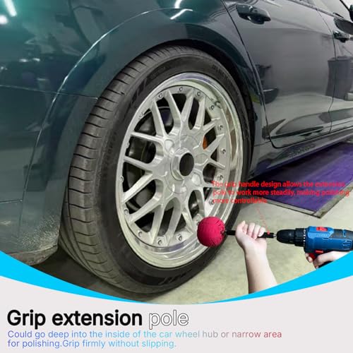 8 PCS Drill Bit Polishing Ball, with Hand-Held Extension Bracket - style: ball _8