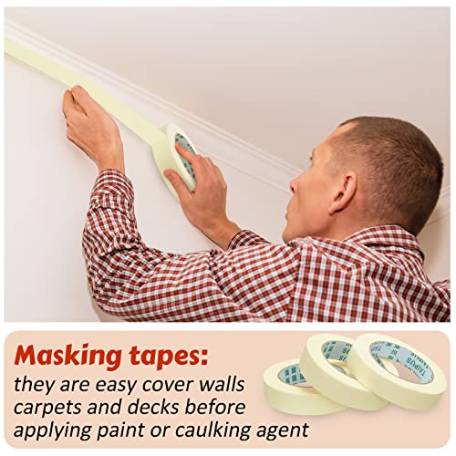 Fainne 45 Rolls Masking Tape Bulk 1 Inch 55 Yards - size: 1 Inch
