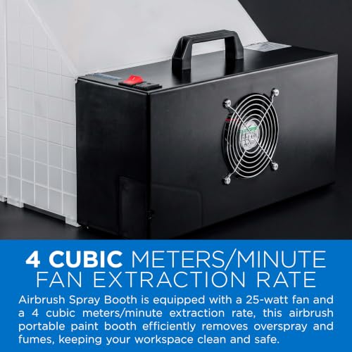Master Airbrush Portable Airbrush Spray Booth Station with LED Light 2 Pack - color: Double Black