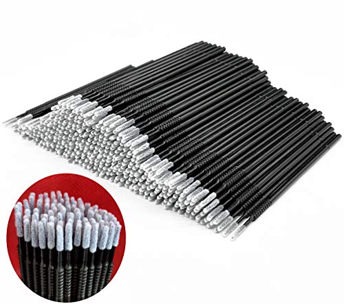 AIVIAI Disposable Micro Applicator Brush for Makeup, 400pcs (Black) - color: Black