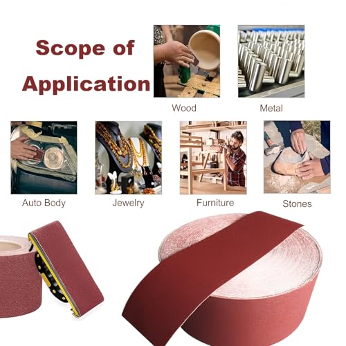 Sandpaper Roll 60# 120# 240# 600# 1000#, 5 PCS Aluminum Oxide Abrasive Emery Cloth Roll for Dry & Wet Grinding Sanding Polishing (Length 1 metre, Width 115 mm) - size: 5 Metre, style: 60/120/240/600/1000 Grit