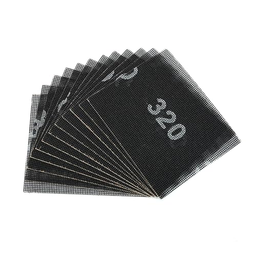 SCOTTCHEN Sanding Mesh 1/4 Sheet (12pcs) 5.5" x 4.5" for Palm Sanders Sheets 320 Grit - size: 1/4 Sheet: 5.5"x 4.5", style: #320