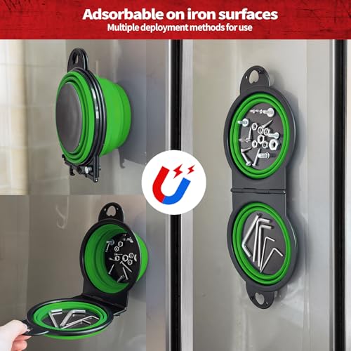 Magnetic Trays, Magnetic Bowl for Screws, Magnetic Tool Tray (green2.0) - style: green2.0