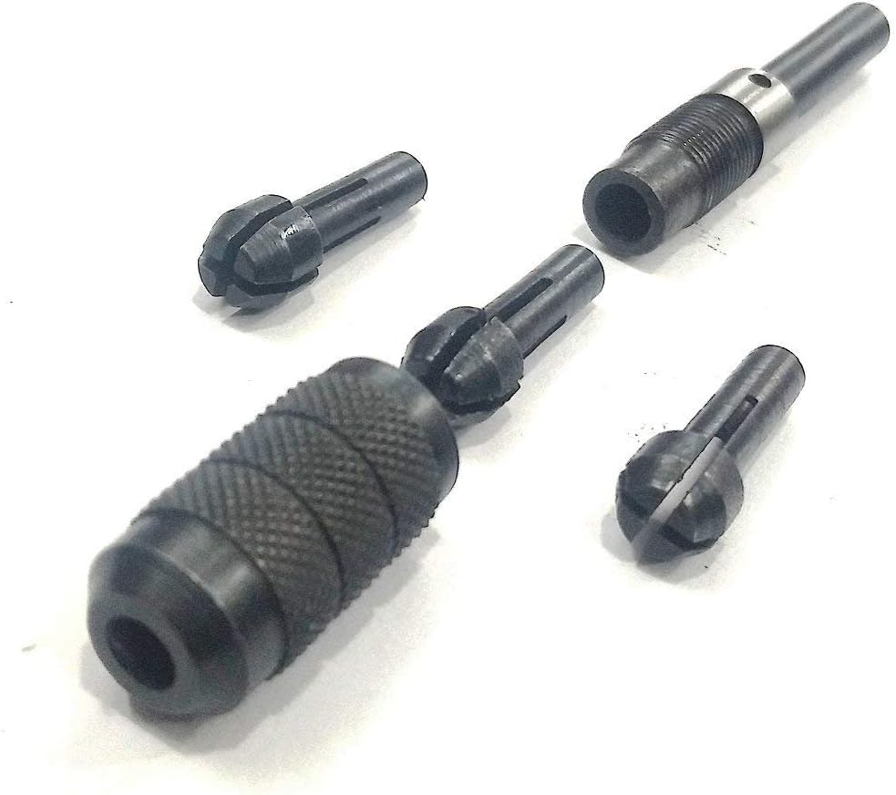 Buyohlic Set of 3 Pcs Pin Chuck Set-Capacity: 0"-1/32", 1/32"-1/16", 1/16"-3/32"-Small Drill Bits