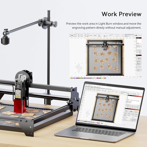LONGER RAY5 Laser Engraver, 5000mW Laser Cutting Machine with Camera - size: 400 * 401mm