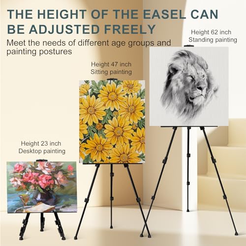 AROIC 8 Pack Painting Display Easel Stand Portable Adjustable - style: 8P