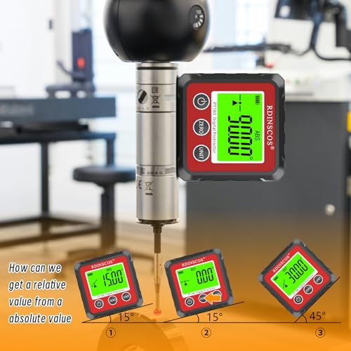 RDINSCOS Digital Angle Gauge with Strong Magnetic Base - color: Black_red