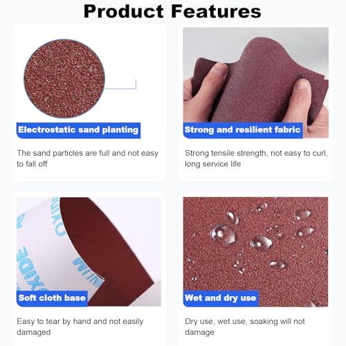 SEIWEI 800 Grit Sandpaper Roll, 1 Meter x 100mm Emery Cloth Roll, Continuous Abrasive Wet Dry Sanding Roll for Wood Furniture, Metal Polishing, Automotive Finishing, Flexible & Durable - size: P800