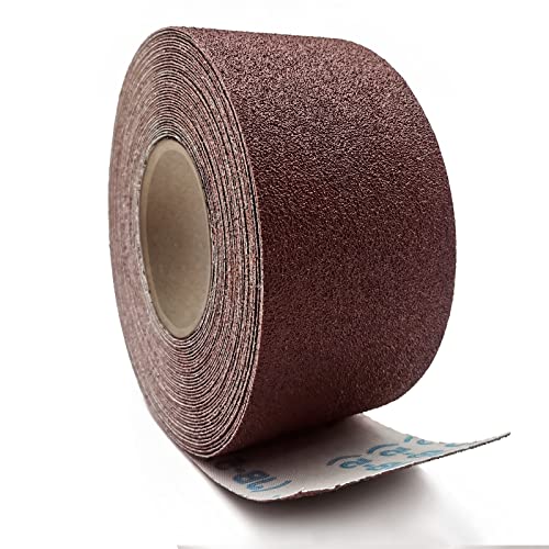 60 Grit Sandpaper Roll, 3 Inch x 49 Feet Emery Cloth Roll Aluminum Oxide Abrasive Paper Roll Continuous Sandpaper for Metalworking, Woodworker, Furniture Repair, Sanding Automotive Plumbing - size: 60 Grit