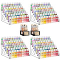 YEXEXINM 4 Pcs Clear Paint Organizer With 2 Pcs Paint Brush Holder,7 Layers Acrylic Paints Organizer Storage Rack,Craft Paints Organizers Rack - size: Clear