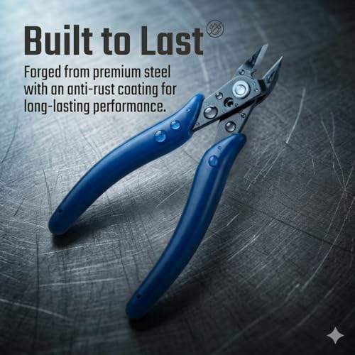 Flush Cut Wire Cutters, Precision Side Cutters for Electronics, 3D Printing, Model Building, Crafting, Jewelry Making - size: 1 Pack