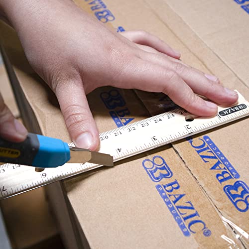 BAZIC Products 12 in Wooden Ruler, Inch & Metric (30 cm), 288-Case - size: 288-Pack