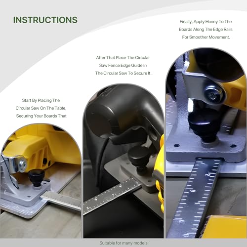Circular Saw Guide 381091-00 Replacement Part Fits De-Walt Circular Saws DC390K, DW936, DC300, DC310, DCS391B, DCS393, DC390B Cordless Circular Saws Edge Guide.